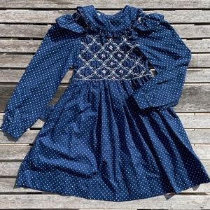 Vintage 6x (Modern 5) Polly Flinders Smocked Bodice Dress